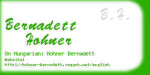 bernadett hohner business card